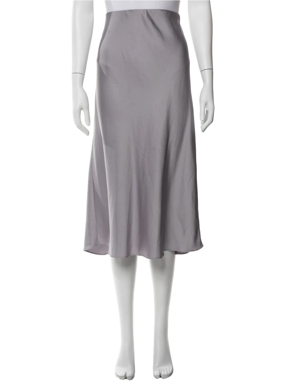 Jenni Kayne Gray Satin Midi Skirt